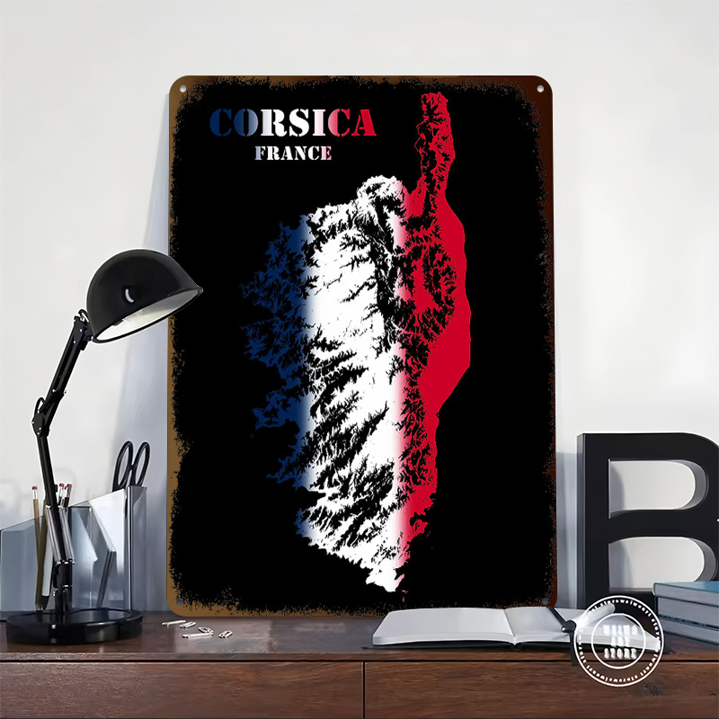 Corsica France Topographic Con - Custom Map Poster ulasan dan harga
