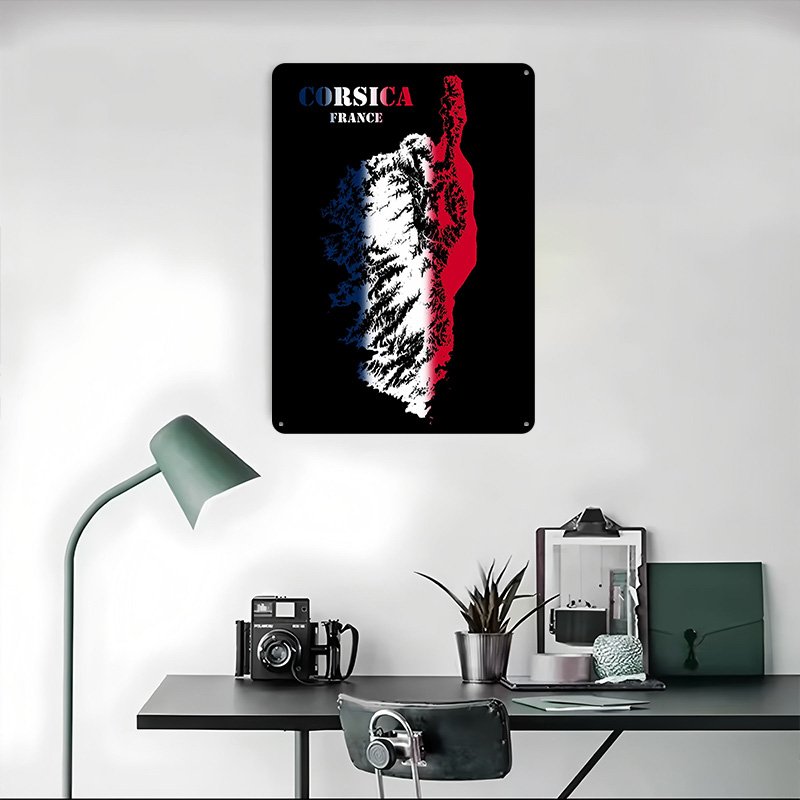 Corsica France Topographic Con - Custom Map Poster ulasan dan harga