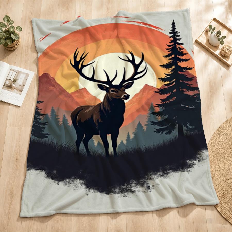 Vintage Stag And Mountain Suns - Family Tree Print ulasan dan harga