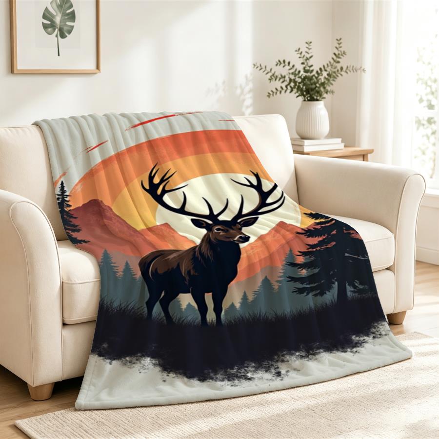 Vintage Stag And Mountain Suns - Family Tree Print ulasan dan harga