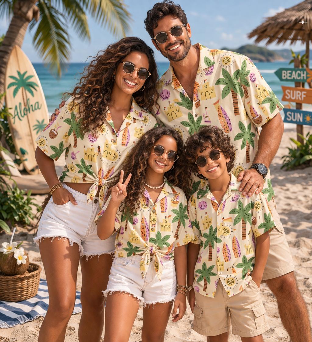 Hawaiian Children's Shirt Plan - Family Tree Print ulasan dan harga