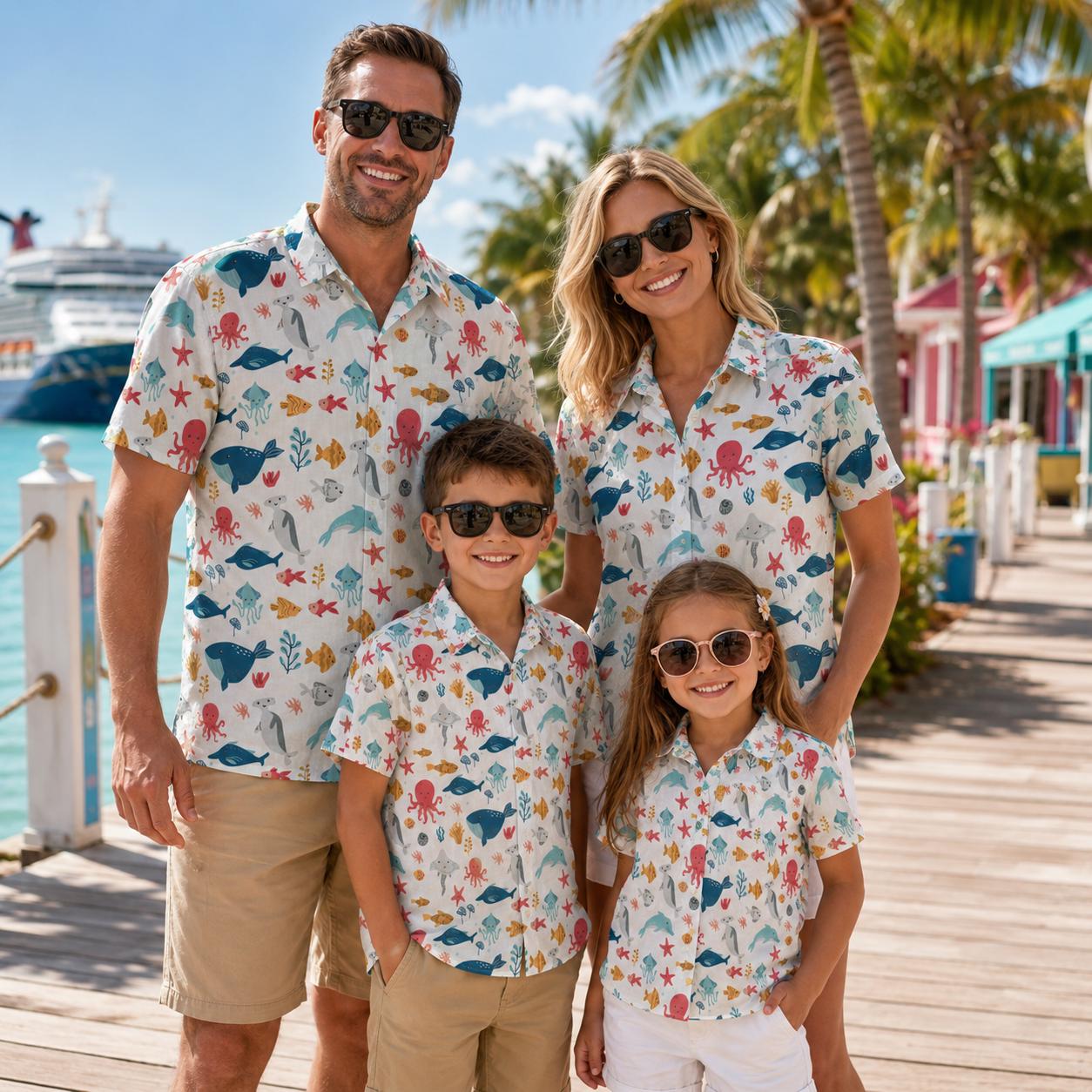 Hawaiian Children's Shirt Plan - Family Tree Print ulasan dan harga