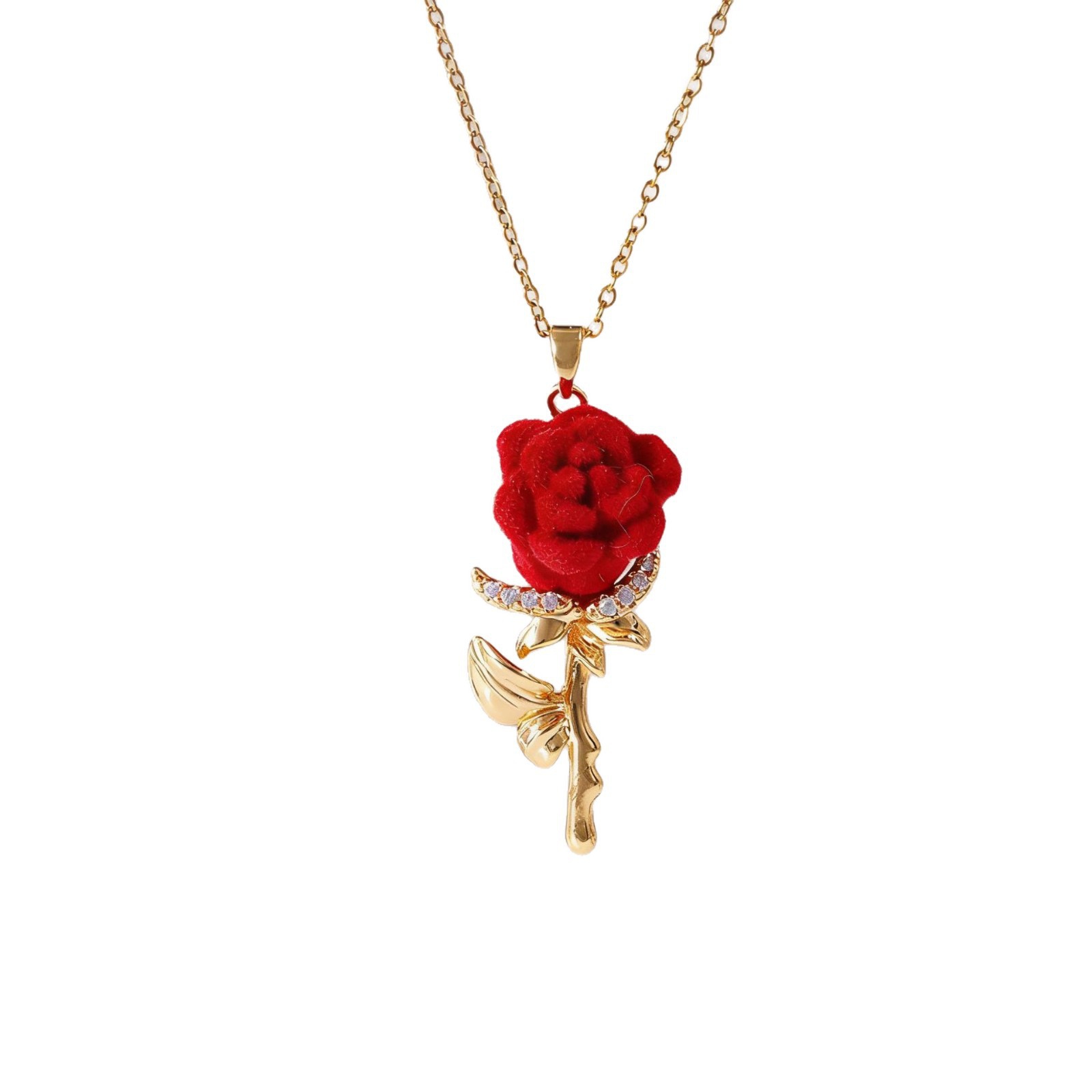 Women's Rose Necklace with Fre - Birth Flower Necklace ulasan dan harga