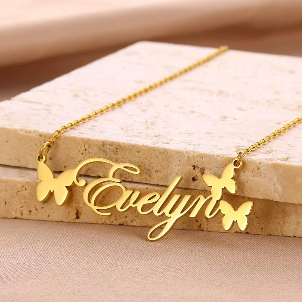 Custom Name Necklace Personali - Birth Flower Necklace ulasan dan harga