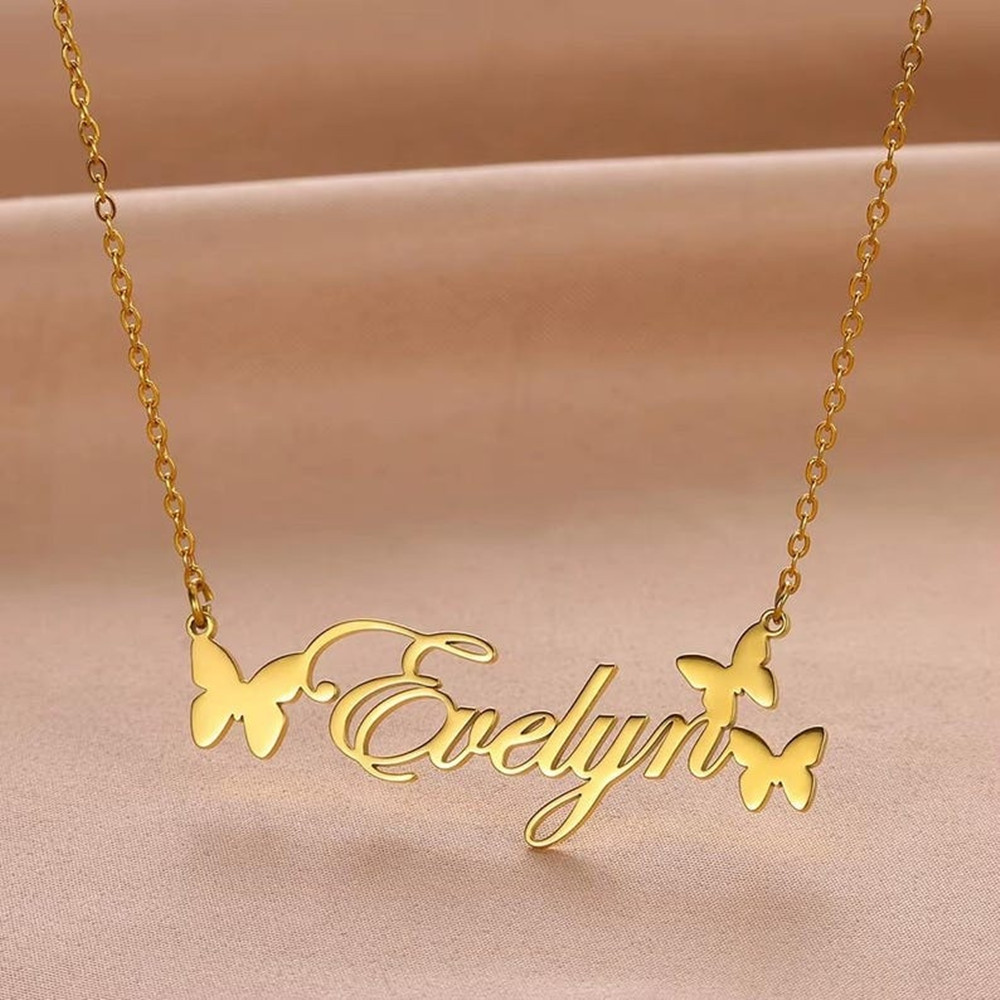 Custom Name Necklace Personali - Birth Flower Necklace ulasan dan harga