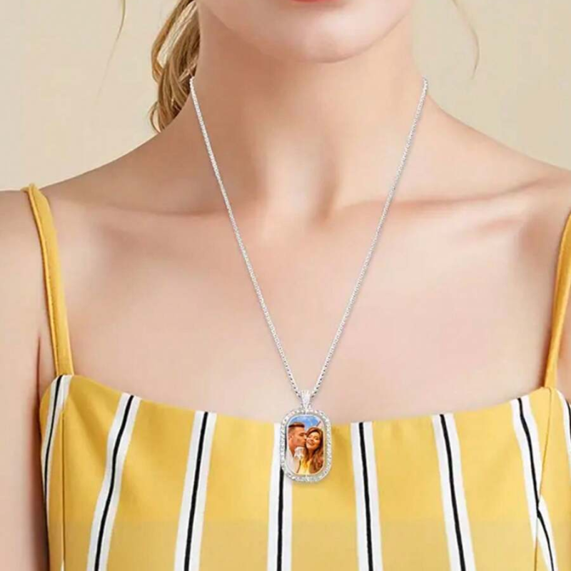 Custom Photo Pendant Necklace, - Pet Portrait Custom ulasan dan harga
