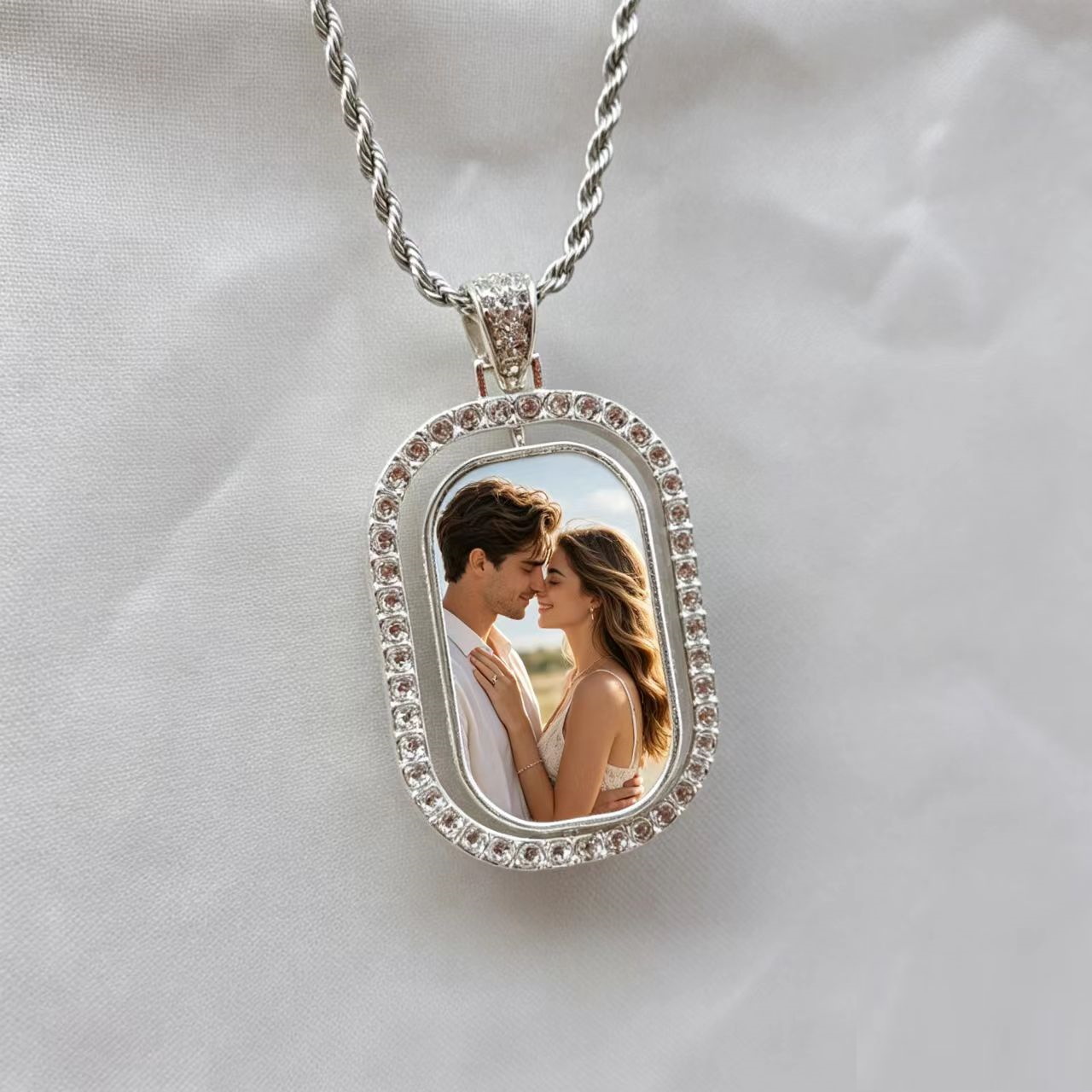 Custom Photo Pendant Necklace, - Pet Portrait Custom ulasan dan harga